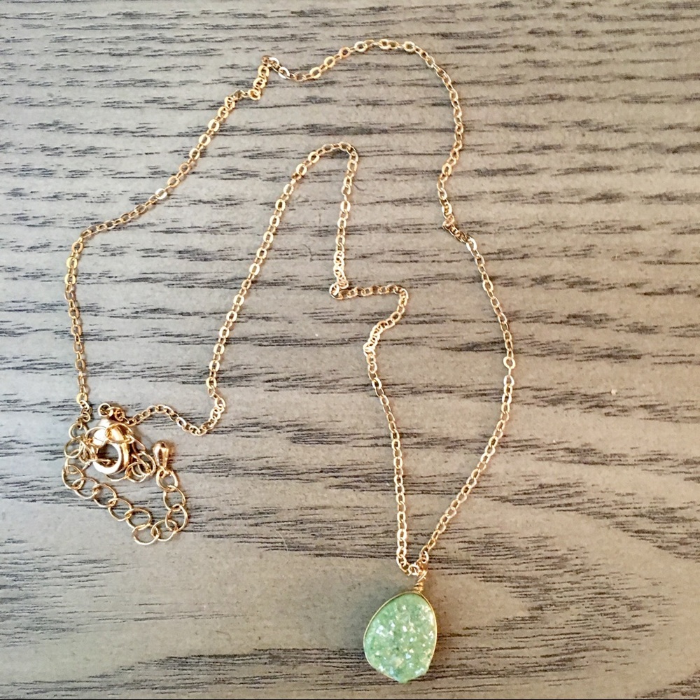 Anthropologie Druzy Quartz Necklace - Picture 3 of 4